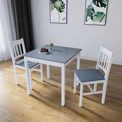 ELEGANT Dinning Furniture Table with 2 chairs Gray Home & Restaurants (1/5)
