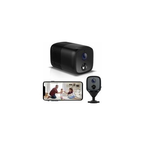 Telecamera di sorveglianza interna WiFi Crezuo 1080p/2MP HD, telecamera di sicurezza wireless con batteria da 2600 mAh (aggiornata a 2600 mAh), baby monitor WiFi a 2,4 GHz con rilevamento persone fino