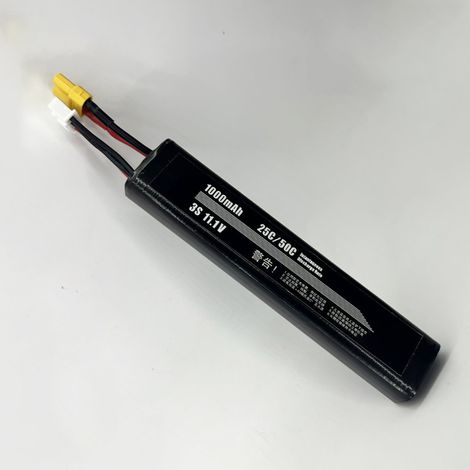 1000mAh lithium battery for water bullet guns, 11.1V rechargeable soft bullet gun, 30C/50C polymer battery for water bullet guns. (1/5)