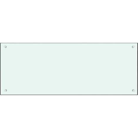 vidaXL Protección salpicaduras cocina vidrio templado color leche 100x40 cm (1/2)