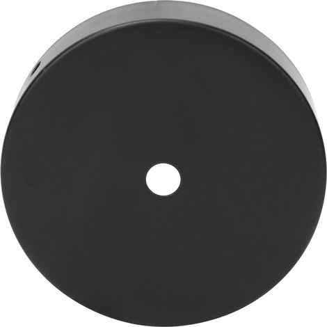 Accessoires d'éclairage à monter soi-même : Plaque de plafond, suspension, socle rond en métal noir (1/5)