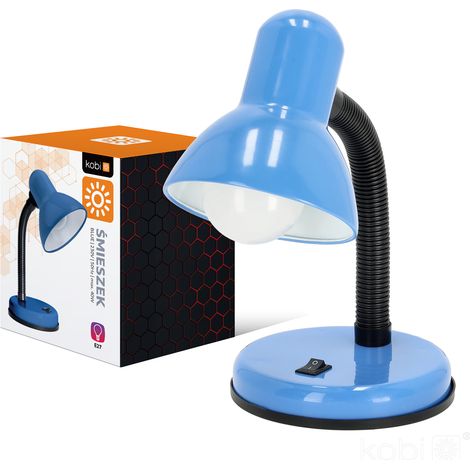 Lampe de bureau pour enfant bleue à bras flexible 1xE27 15 W ŚMIESZEK Kobi (1/5)