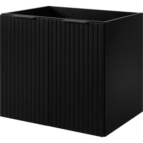 Mobile da bagno, Nero + maniglia nera, 60 x 57 x 46 cm (1/5)