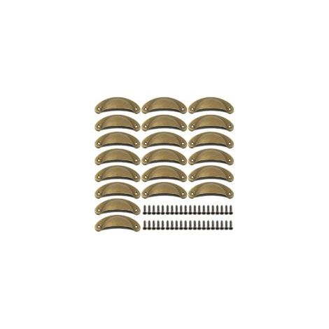 Maniglia a forma di conchiglia per porte interne, 20 pezzi, pomello vintage per ante di armadi, idea regalo - Crezuo (1/4)