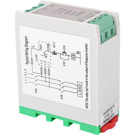 Relais de surveillance de séquence de phases pour alimentation triphasée 220 V CA avec protection contre les surtensions et les sous-tensions (1/5)