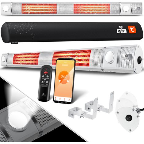 KESSER® Infrarot-Heizstrahler 3000 W, LED, WiFi, Fernbedienung - Weiß (1/5)