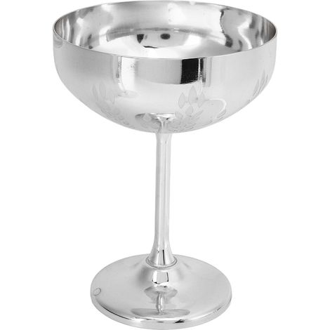 Verre à champagne en métal 304 inoxydable, gobelet gravé pour bar, fête, vin rouge, tasse décorative en épis de blé, miroir (1/5)
