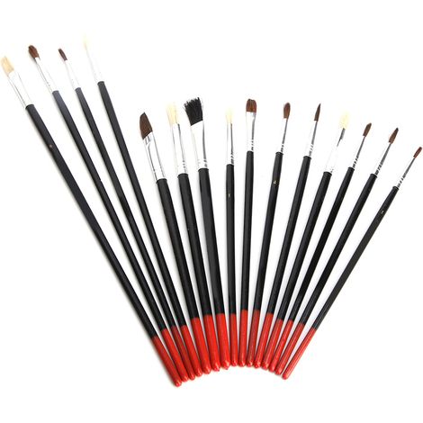 15 pinceaux pour peinture artistique (gouache, aquarelle, acrylique, huile) (1/5)