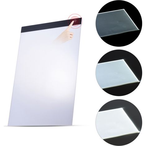 Table lumineuse LED portable A3 pour dessin et calque, avec fonction mémoire et réglage progressif de la luminosité. Idéale pour artistes, animation, tatouage, croquis, architecture, calligraphie, poc (1/5)