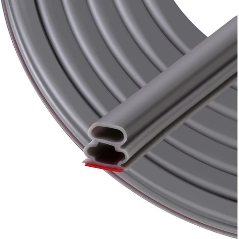 Joint Porte Fenetre Isolation Froid et Phonique, Caoutchouc Joint de Porte, TPE Autocollante en porte Bande D'étanchéité, pour isolation phonique porte, Joint Etancheite Entree (Gris, 6m) G (1/5)