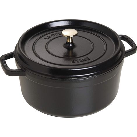 STAUB Round Cocotte, Nero, Hierro Fundido de 26 cm (1/5)