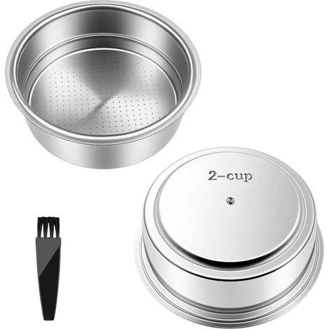 Porte Filtre 51mm Filtre Pressurisé, Lot de 2 Paniers de Filtre à Café (1/5)