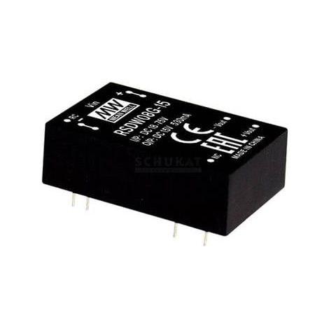 MODULE CONVERTISSEUR CC/CC MEAN WELL RDDW08G-12 NBR. DE SORTIES: 2 X 333 MA 8 W 1 PC(S)