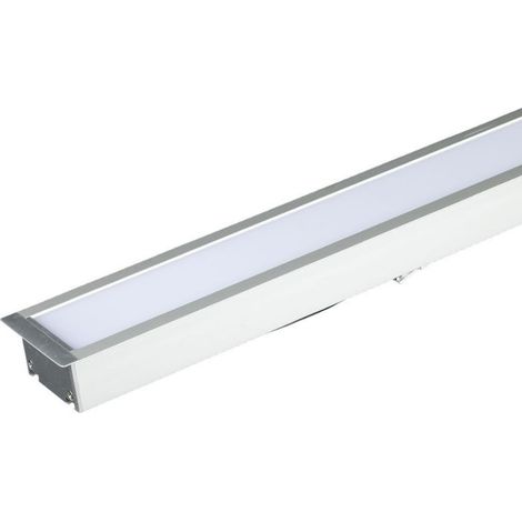 LUCE LINEARE LED SAMSUNG CHIP - 40W INCASSO CORPO D ARGENTO 6400K - Luce FREDDA (1/5)