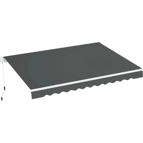 Tenda da Sole Avvolgibile a Barra Quadra 400x250 cm Antracite Esterno (1/4)