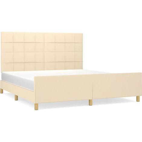 Maison Exclusive - Bettgestell ohne Matratze Creme 180x200 cm Sto