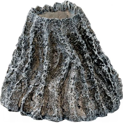 Hydor Decorazione per Acquari, VOLCANO SHOW, Vulcano, in Resina Atossica Dipinta a Mano, Arredo Acquario