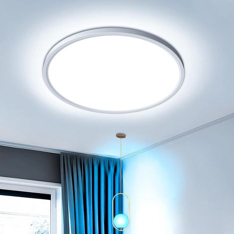 Plafonnier LED 36W 3240LM IP44 Étanche Luminaire 6500K Blanc Froid Mince Lampe Plafond Moderne Rond pour Cuisine Salon Chambre Couloir Bureau Ø30CM (1/5)