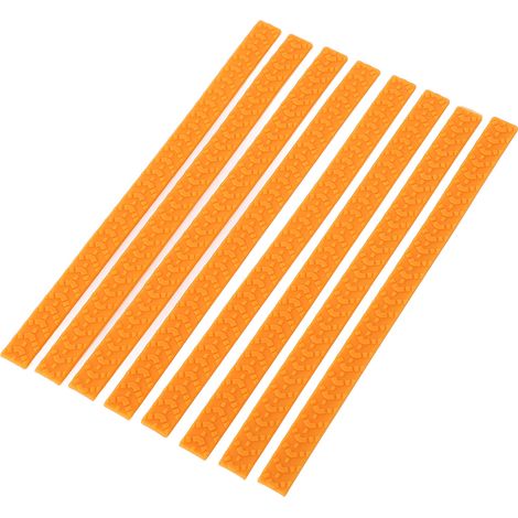 Lot de 8 protections de roues de valise en silicone imperméable, insonorisantes, couleur orange. (1/5)