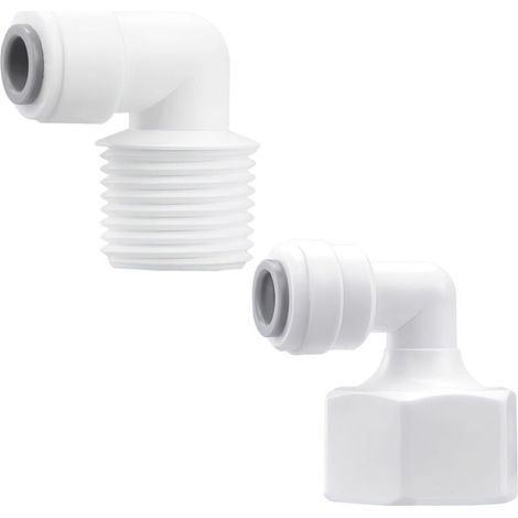 Stück 1/2"-Winkelstück (Innen-/Außengewinde) auf 1/4"-Schnellkupplung, Winkelverbinder, Schlauchanschluss, Kühlschrankschlauchanschluss (1/5)