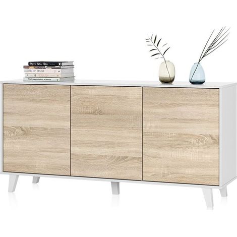 Aparador Niva Blanco Brillo - Roble Canadian (ancho) x 75cm (alto) (1/5)