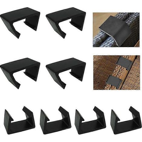 Lot de 8 pinces de fixation pour meubles (canapé, terrasse, rotin, salle à manger, chaise en rotin, jardin), fixations antidérapantes (5,7 cm) (1/5)