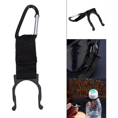 Mousqueton portable pour escalade, camping et gourde, avec boucle et clip de fixation. (1/5)