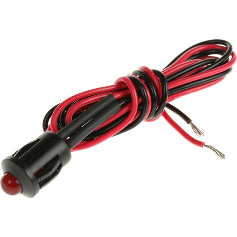 Rs Pro – Voyant LED clignotant rouge 12V c.c. – diamètre 8mm – pour clignotant rétroviseur – technologie d'éclairage efficace