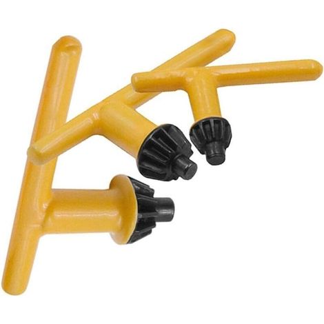 Enowelir Gasea 3 Packs Clés de forage 6mm/10mm 13mm 16mm Clé de Mandrin de Perçage Clés de Rechange Universelles en Métal en Forme de T pour Mandrins (1/4)