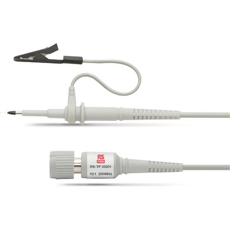 Sonde pour oscilloscope RS PRO, bande passante 200MHz, atténuation 10:1 ( Prix pour 1 ) (1/2)