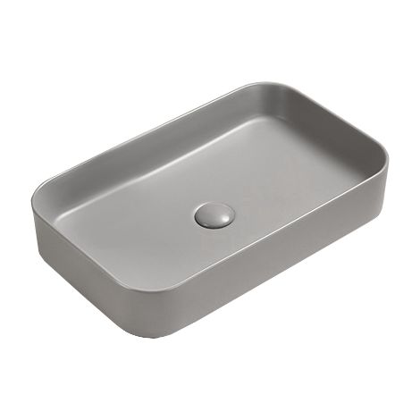 Mexen Vena lavabo da appoggio 71 x 37 cm, grigio chiaro opaco - 22196061 (1/2)