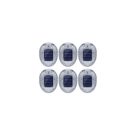 EASYCOMFORT Lot de 6 Lampes Solaires en Forme de Galets - Étanches IP65 pour Terrasse, Cour, Jardin (Lumière Blanche) (1/5)