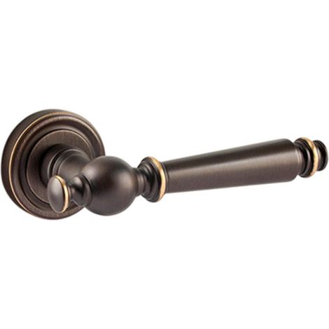 Poignée de porte de chambre de style américain en laiton, design moderne, couleur bronze café. (1/5)