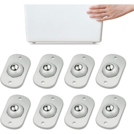 Roulettes pivotantes adhésives pour meubles, lot de 8, rotation silencieuse à 360 degrés (1/5)