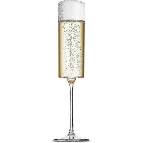 Flûte À Champagne - Verre Soufflé 17 Cl - Bord Carré - Pour Vin Mousseux - Lot De 4 (1/5)