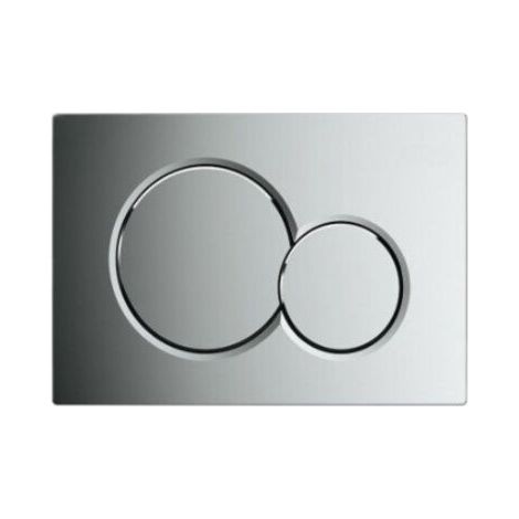 Placa de doble descarga 3/6 L para inodoros Geberit Sigma01, cromo pulido, 247 x 165 mm, compatible con cisternas Geberit.