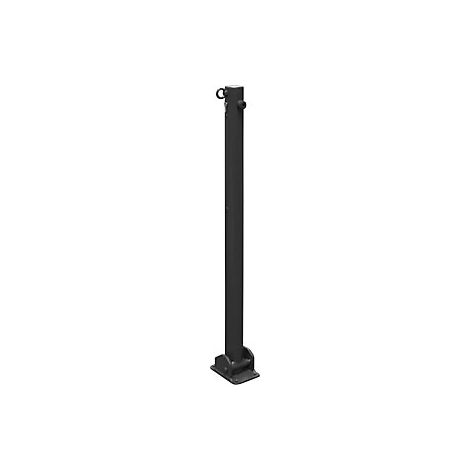 Poste barrera  Ø 60 mm  hierro micáceo  plegable con cilindro