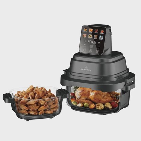 Just Perfecto Portable Glass Air Fryer - 1.5L + 4L (1/5)