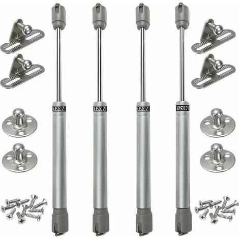 4 pièces vérin à gaz 120N ressort hydraulique de jambe de force d'armoire pour ascenseur de porte d'armoire，Fonepro (1/5)
