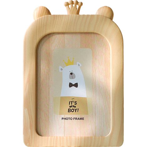 Cadre Photo Couronne Créatif 7 Pouces Déco Bureau Mignon - Décoration Murale École Maternelle Beige (1/5)