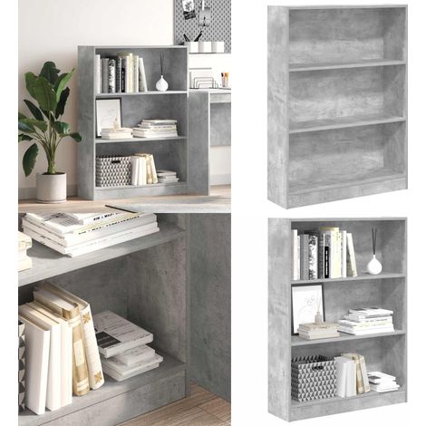 vidaXL Bücherregal Betongrau 80x24x109 cm Holzwerkstoff (1/5)