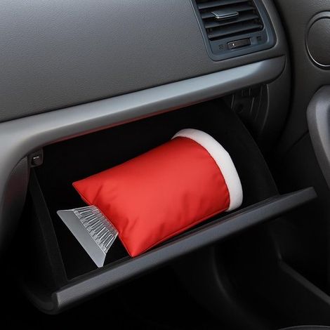 Raschietto per ghiaccio per auto Xerolax - Raschietto per neve - Raschietto per ghiaccio con guanto - Raschietto per finestrini auto - Raschietto per auto - Rosso (1/5)