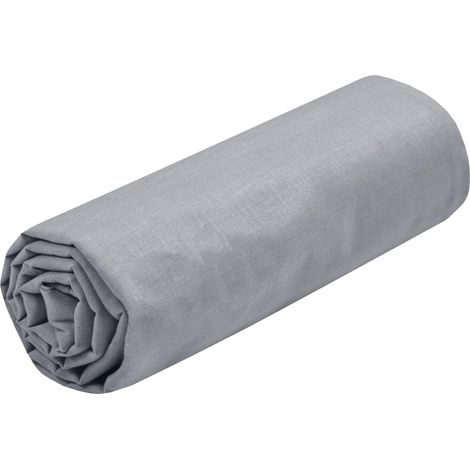 STOF - Drap Housse -Taille 90x190 cm Grand Bonnet 30 cm -100% Coton certifié Oeko-Tex - Couleur Souris -Modèle Eden - Linge de Lit pour Maison - Doux et Confortable pour Nid Douillet (1/5)