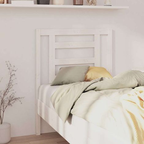 vidaXL Cabecero de cama madera maciza de pino blanco 81x4x100 cm (1/5)