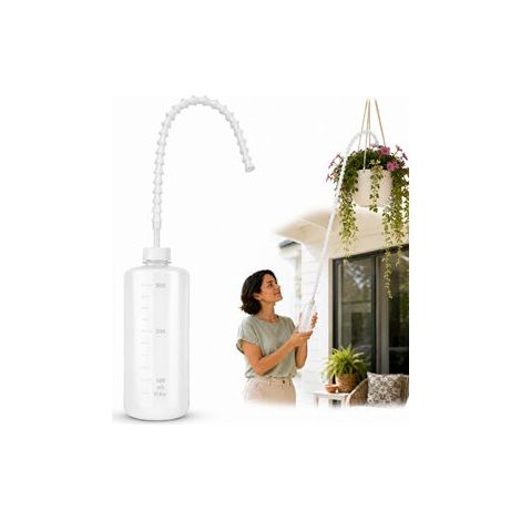 Nouvelle bouteille d'arrosage à presser réglable pour plantes suspendues, arrosage suspendu pour paniers suspendus, outil de jardinage, accessoire jardin,blanc (1/5)