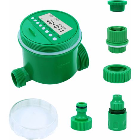 Irovami Minuteur d'arrosage automatique à 16 programmes avec écran LCD et électrovanne de jardin (1/5)