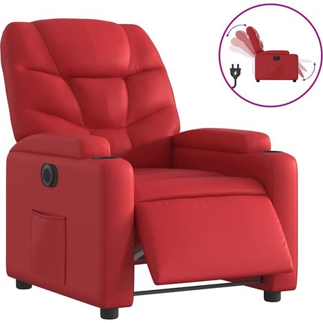 Maison Exclusive - Poltrona Reclinabile Elettrica Rossa in Similpelle