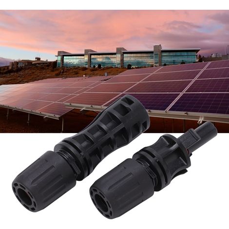 12-teiliges MC4 Solar-Photovoltaik-Steckverbinderset mit Verbindungsschlüssel, 6 Paar Stecker/Buchsen, IP67 wasserdicht, 1500V-30A. (1/5)