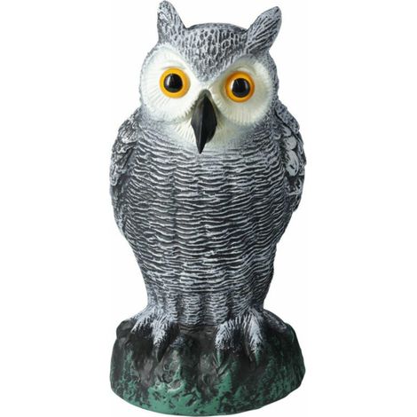 Gufo decorativo da giardino grigio 25 cm (1/3)