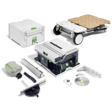 Festool CSC SYS 50 EBI-Basic-Set Sega circolare da banco 18 V senza batteria con carrello (1/5)